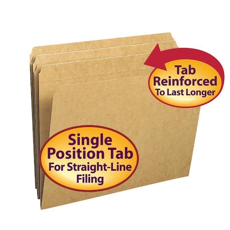 Smead Folder, File, Krft, Ltr, Strght Pk SMD10710